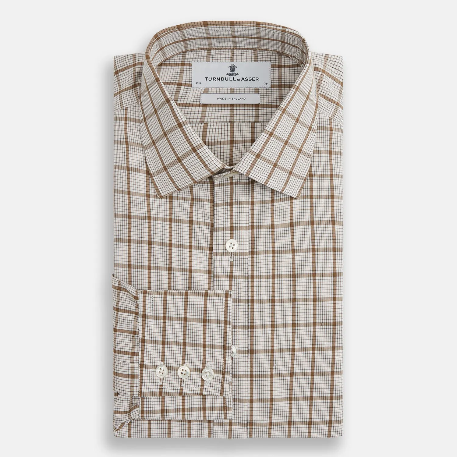 Brown Graph Overlay Check Mayfair Shirt