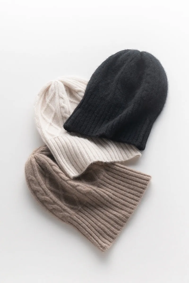 Cable-Knit Cashmere Beanie