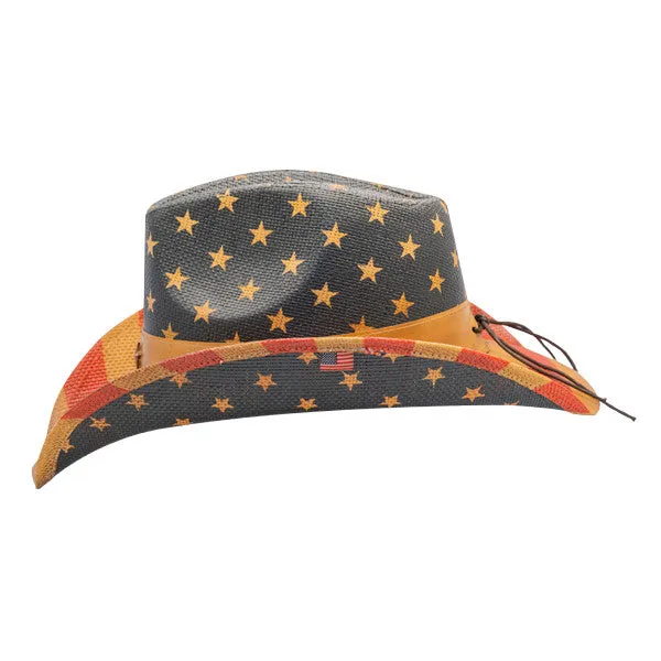 California Hat Company - Vintage American Flag Cowboy Hat