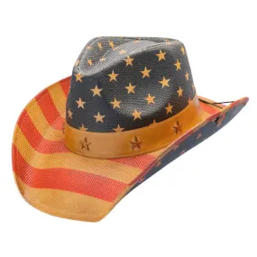 California Hat Company - Vintage American Flag Cowboy Hat