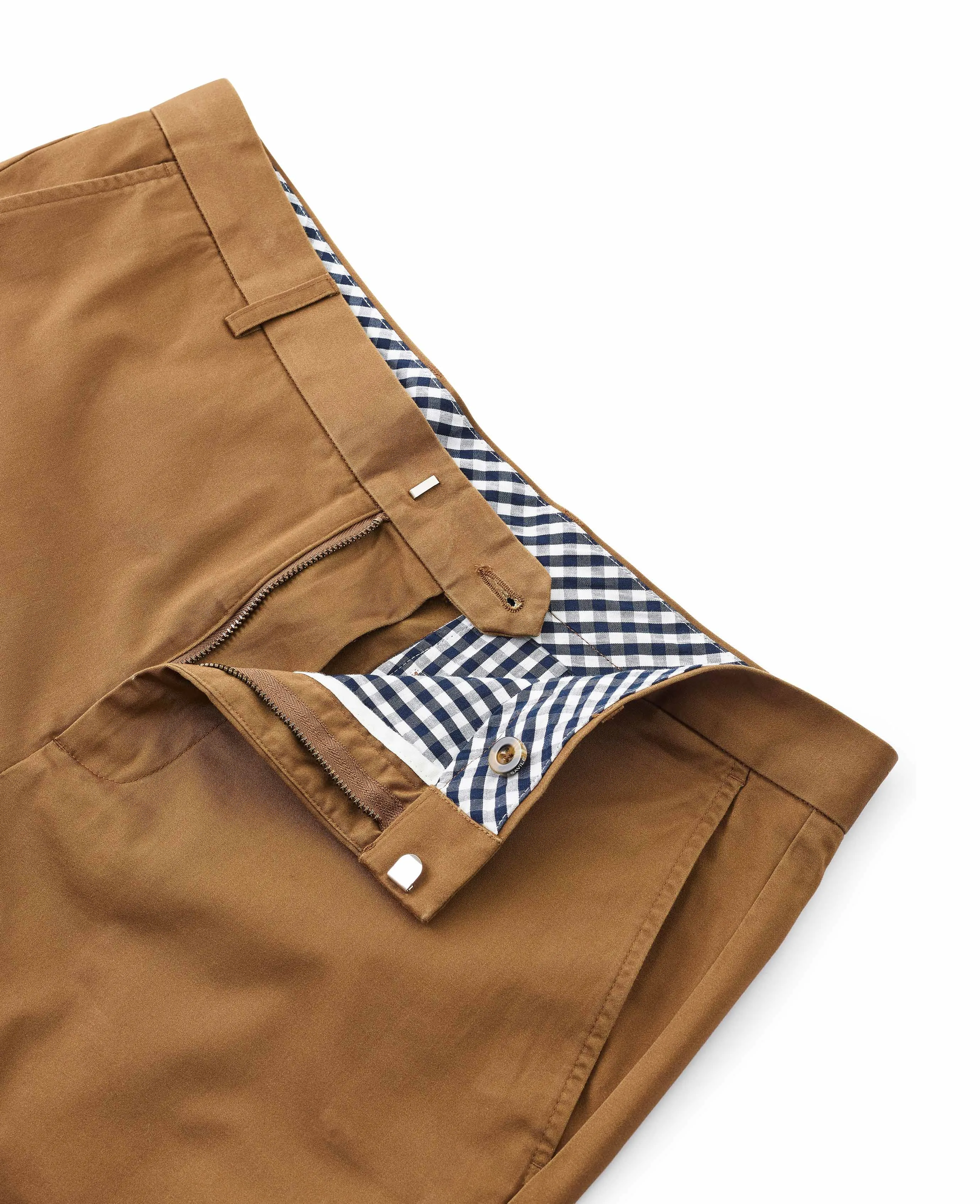 Cappuccino Stretch Cotton Tailored Fit Chino Shorts