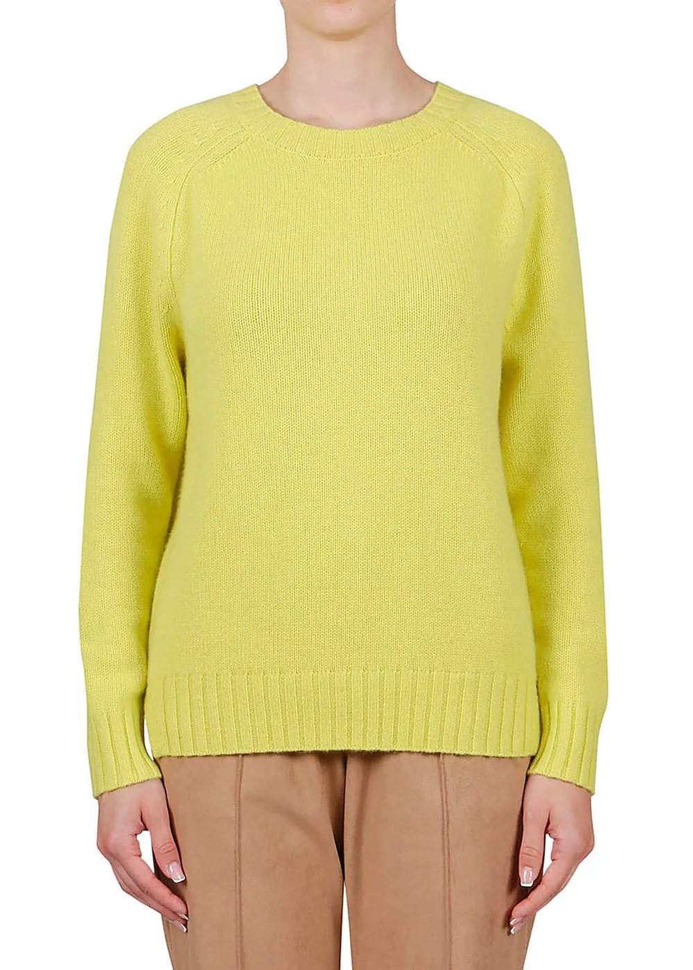 Cashmere Crewneck Sweater - Limoncello