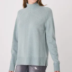 Cashmere Mock Neck Sweater - Jade