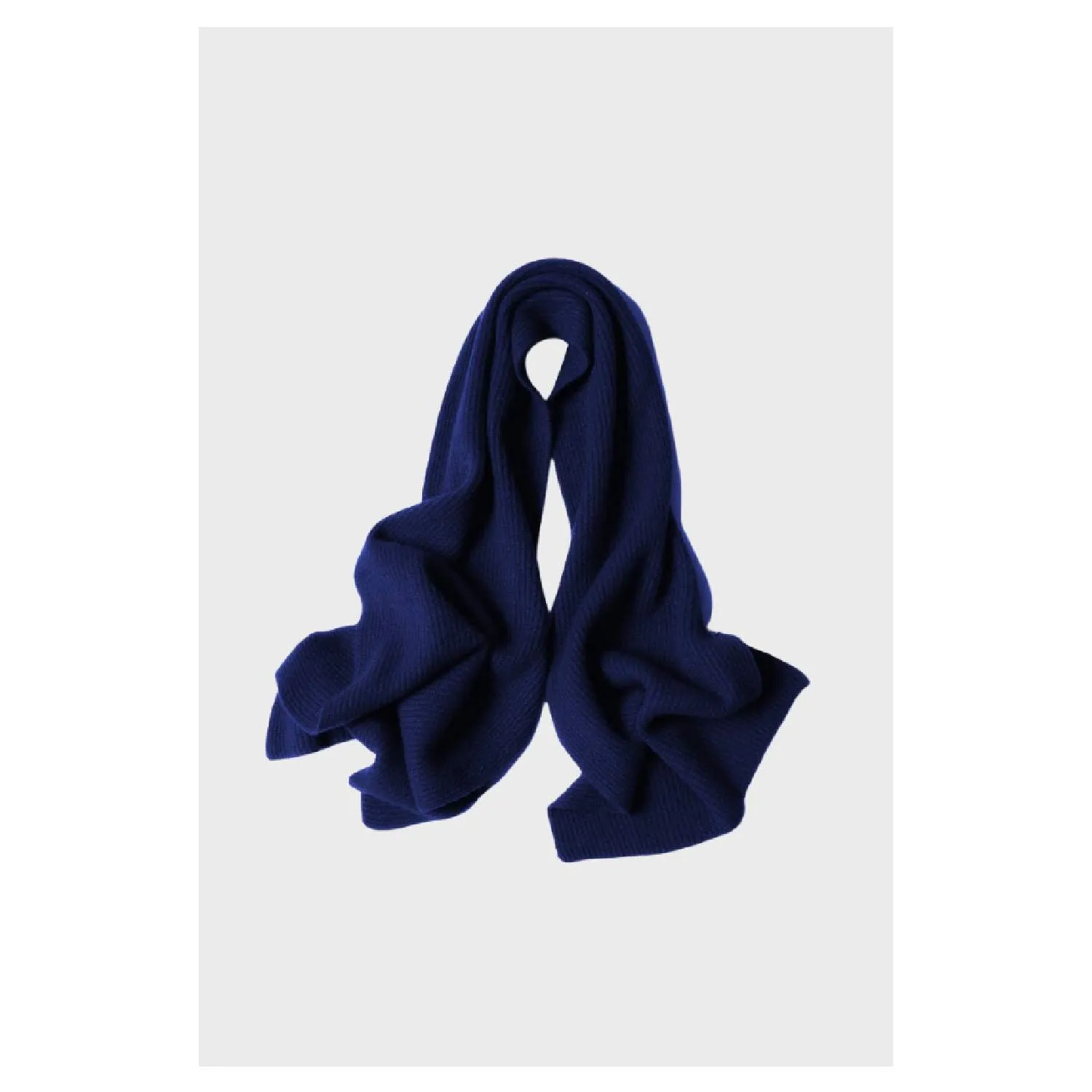 Cashmere Rib Trim Scarf 