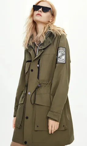 Casual Windbreaker Mid-length Trench Jacket