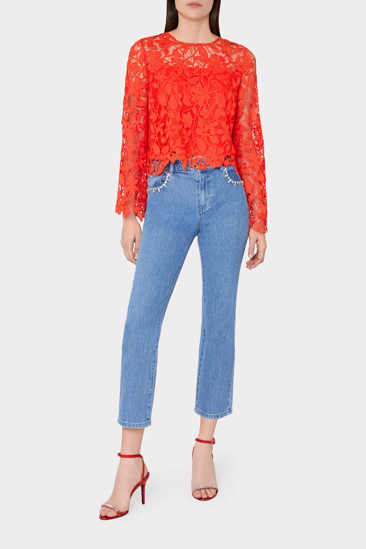 Catelyn Summer Floral Lace Top