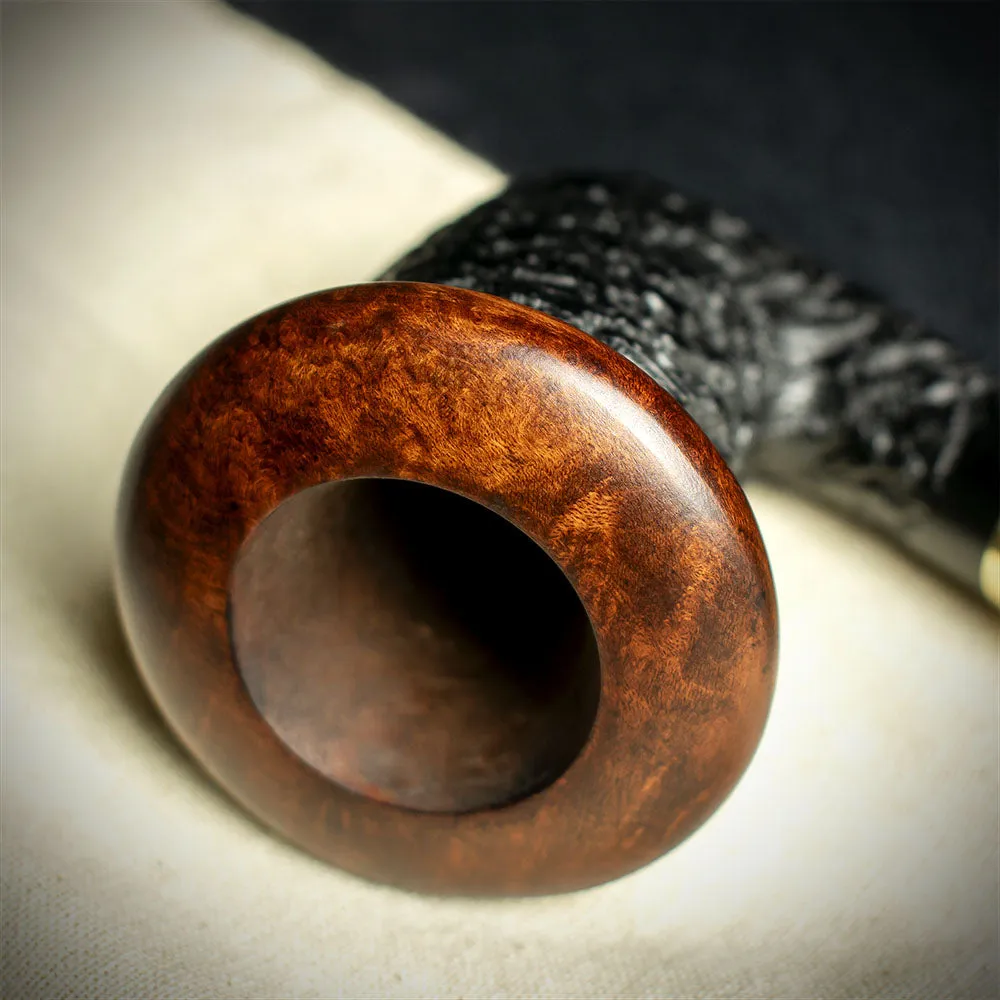 Chacom Rusticated Calabash Churchwarden Briar Pipe