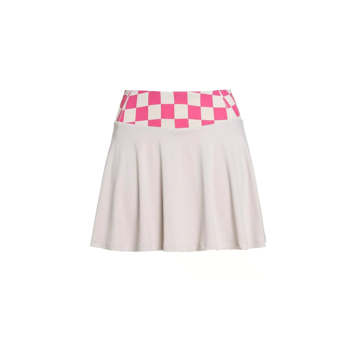 Checkered High-Waisted A- Skirt