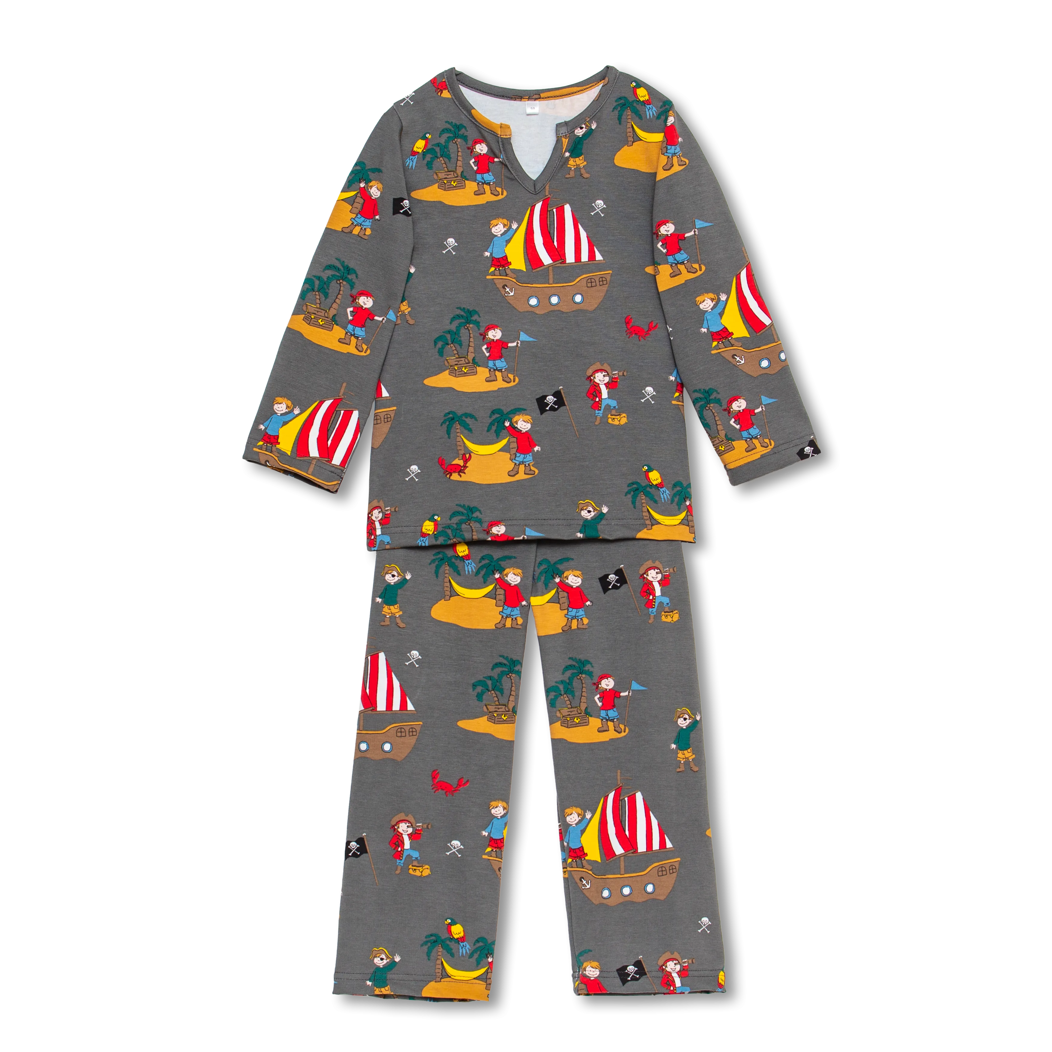 CHRIS - BOYS' PYJAMA SET IN PIRATES PRINT