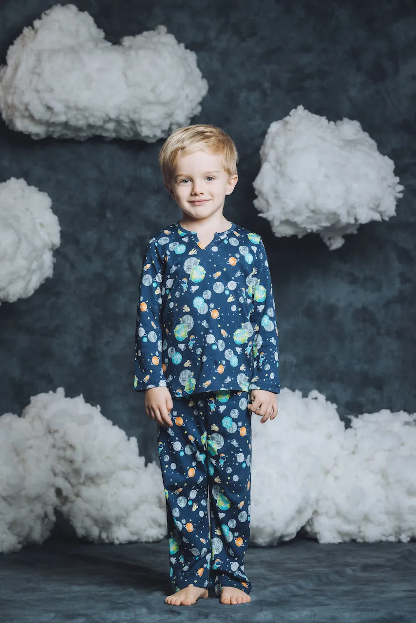 CHRIS - BOYS' PYJAMA SET IN SPACE PRINT