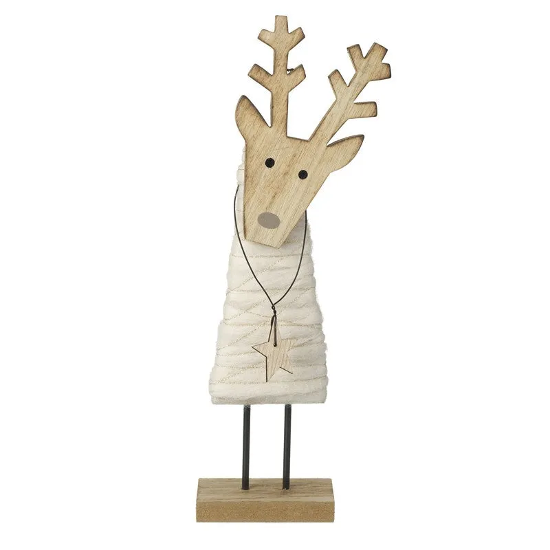 Christmas Standing Woollen Reindeer