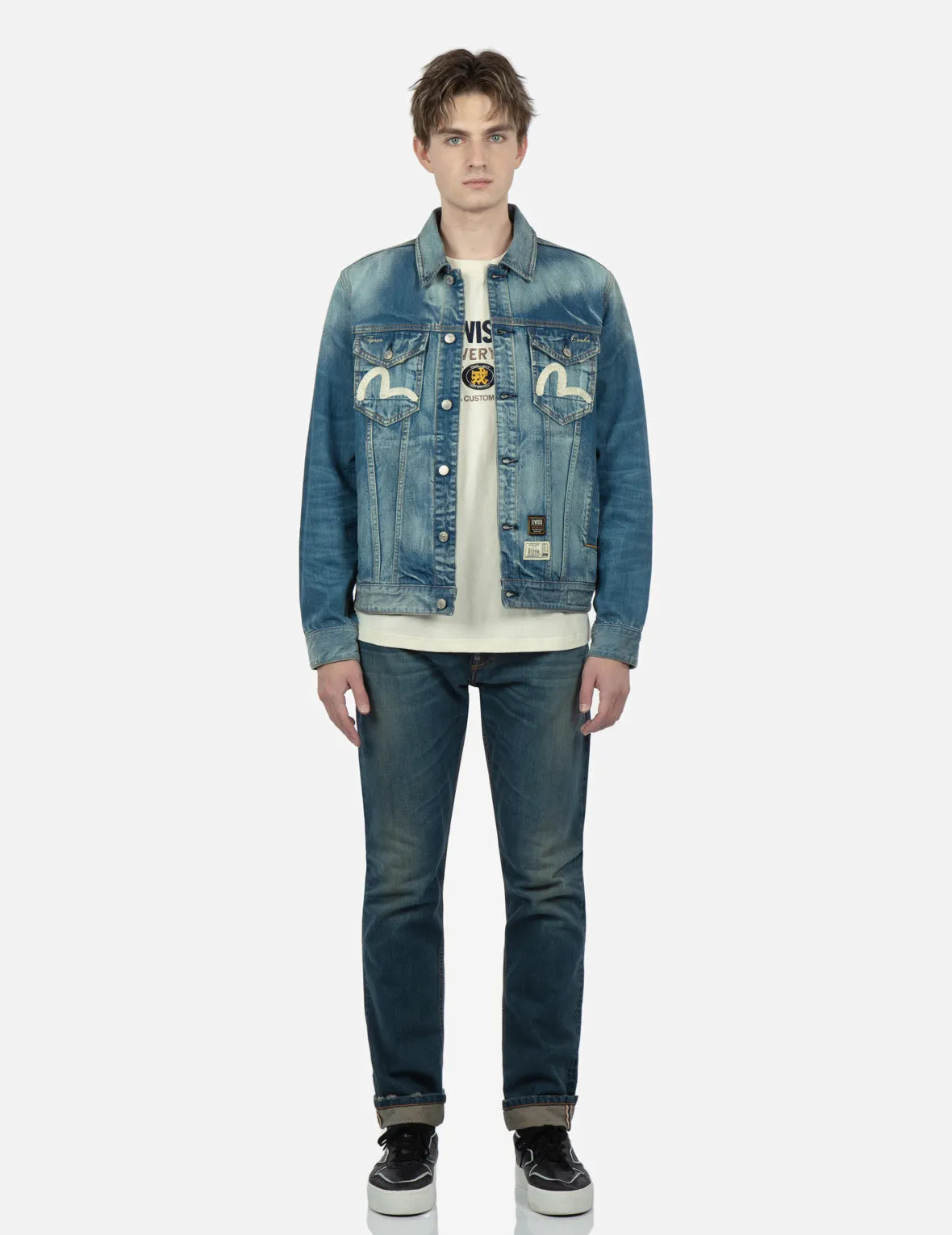 Classic Daicock Print Denim Jacket