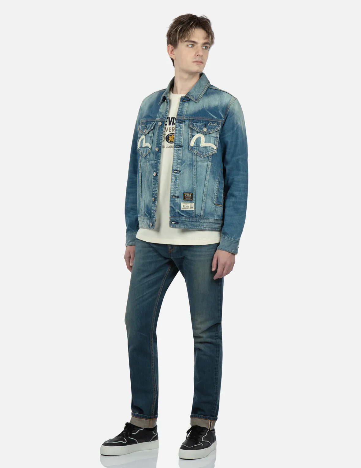 Classic Daicock Print Denim Jacket