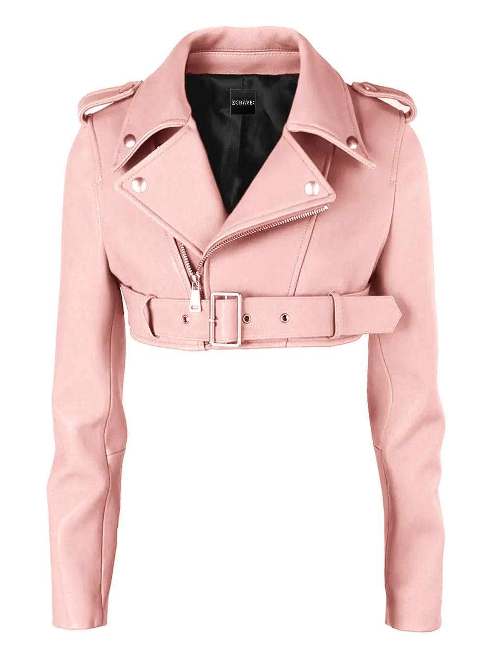 CLISTA Cropped Leather Jacket