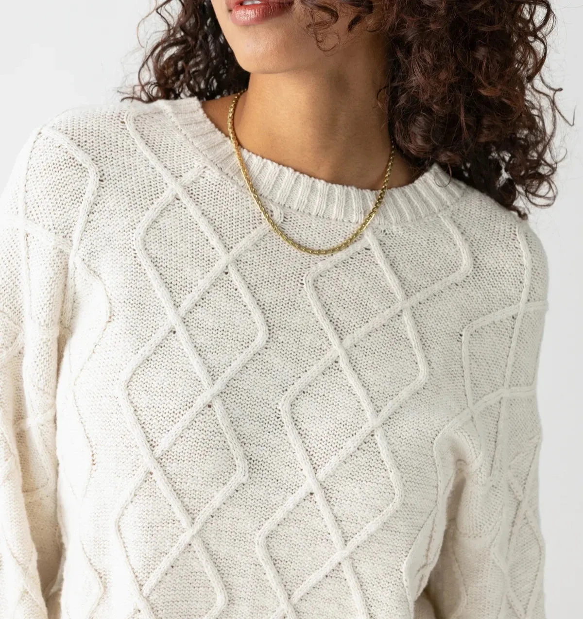 Coastal Cable Crewneck Sweater