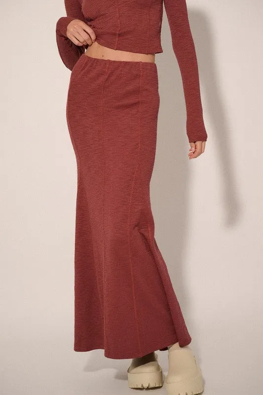 CONTRAST STITCH STRAIGHT MAXI