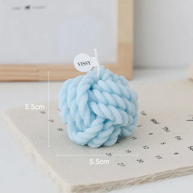 Creative Handmade Wool Ball Candle