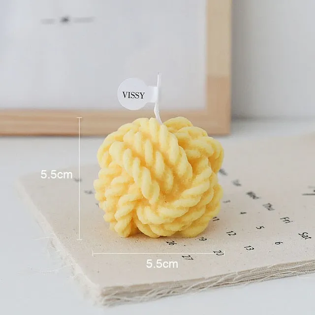 Creative Handmade Wool Ball Candle