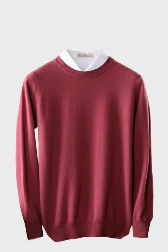 Crew-Neck Sweater ( Merino Cashmere Blended)