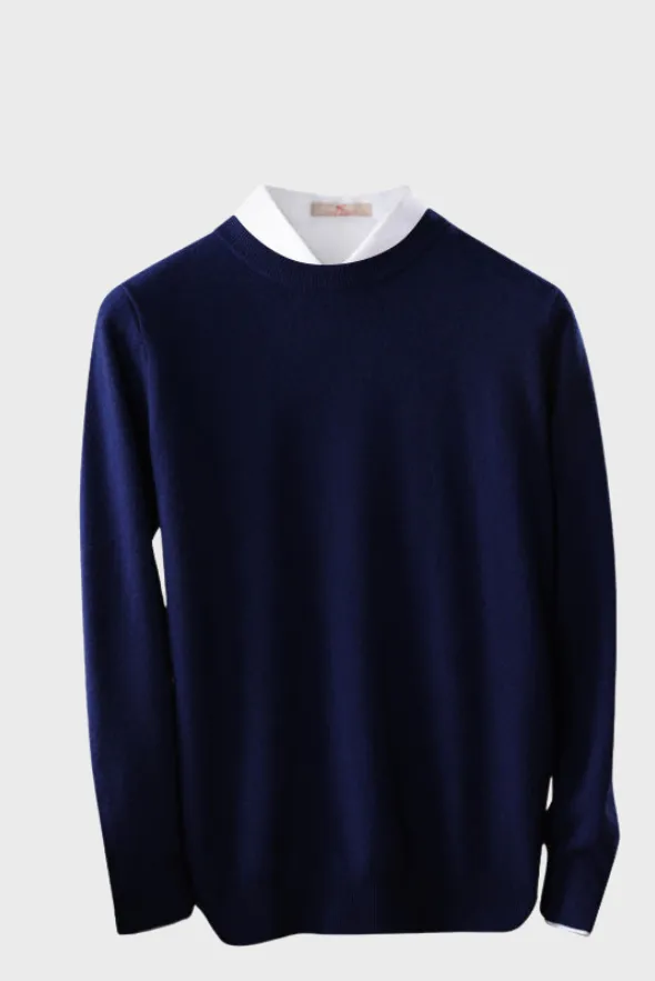 Crew-Neck Sweater ( Merino Cashmere Blended)