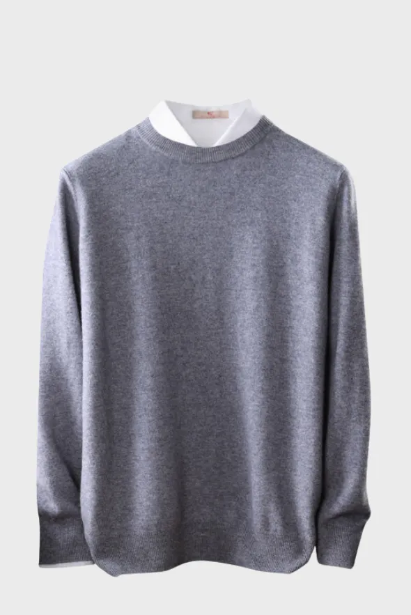 Crew-Neck Sweater ( Merino Cashmere Blended)