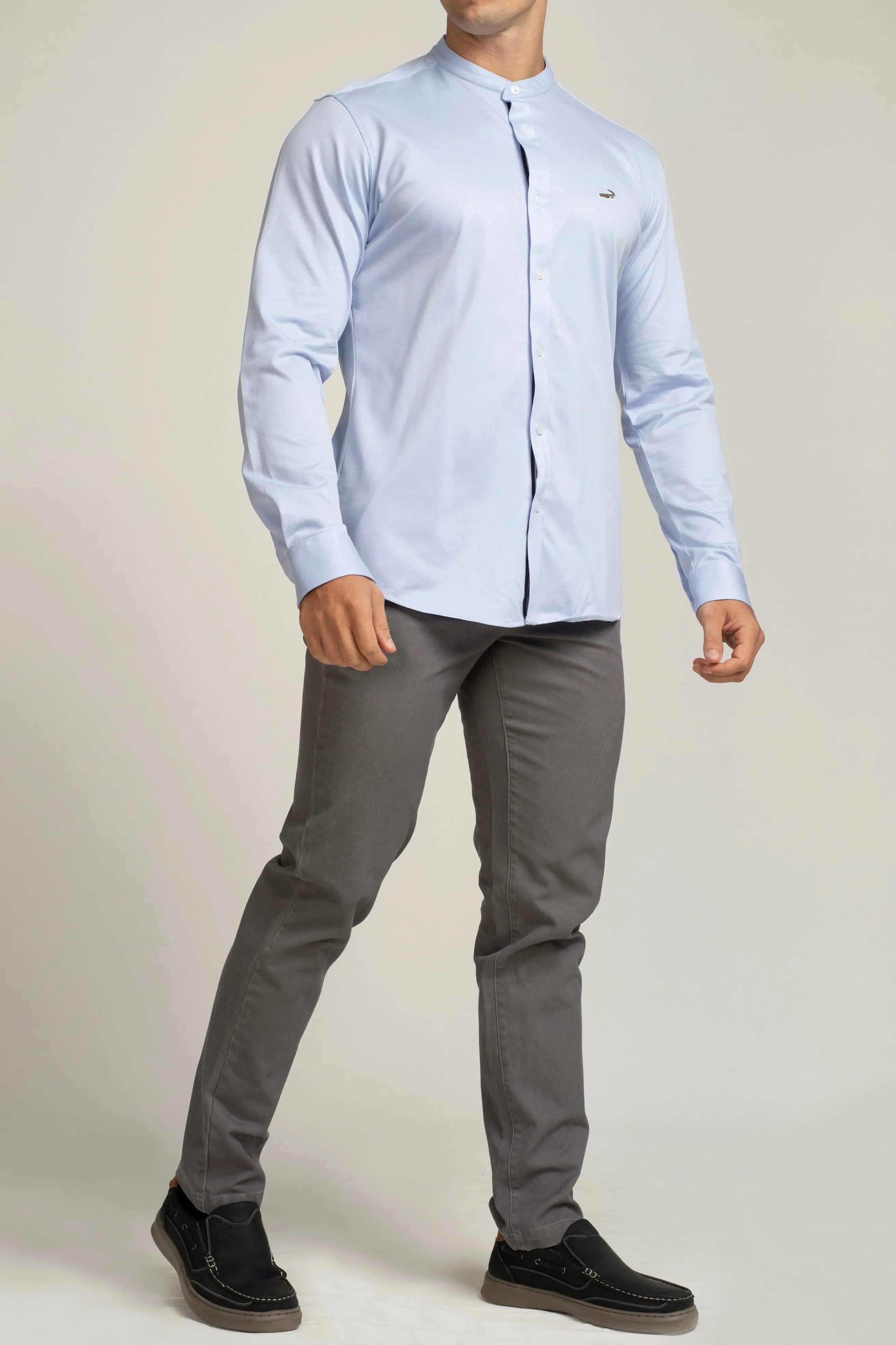 Crocodile Semi Casual Slim Fit Shirt Powder