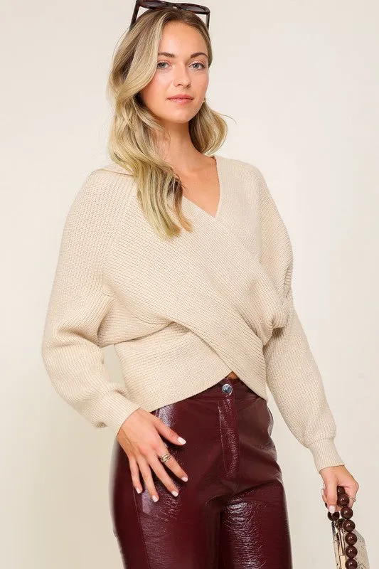 Cross Over Front Sweater | Nursing Friendly