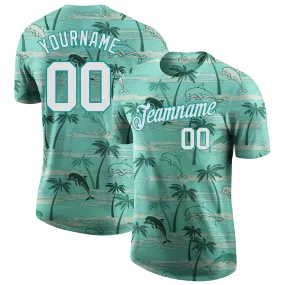 Custom 3D Pattern Design Hawaii Palm Trees Performance T-Shirt