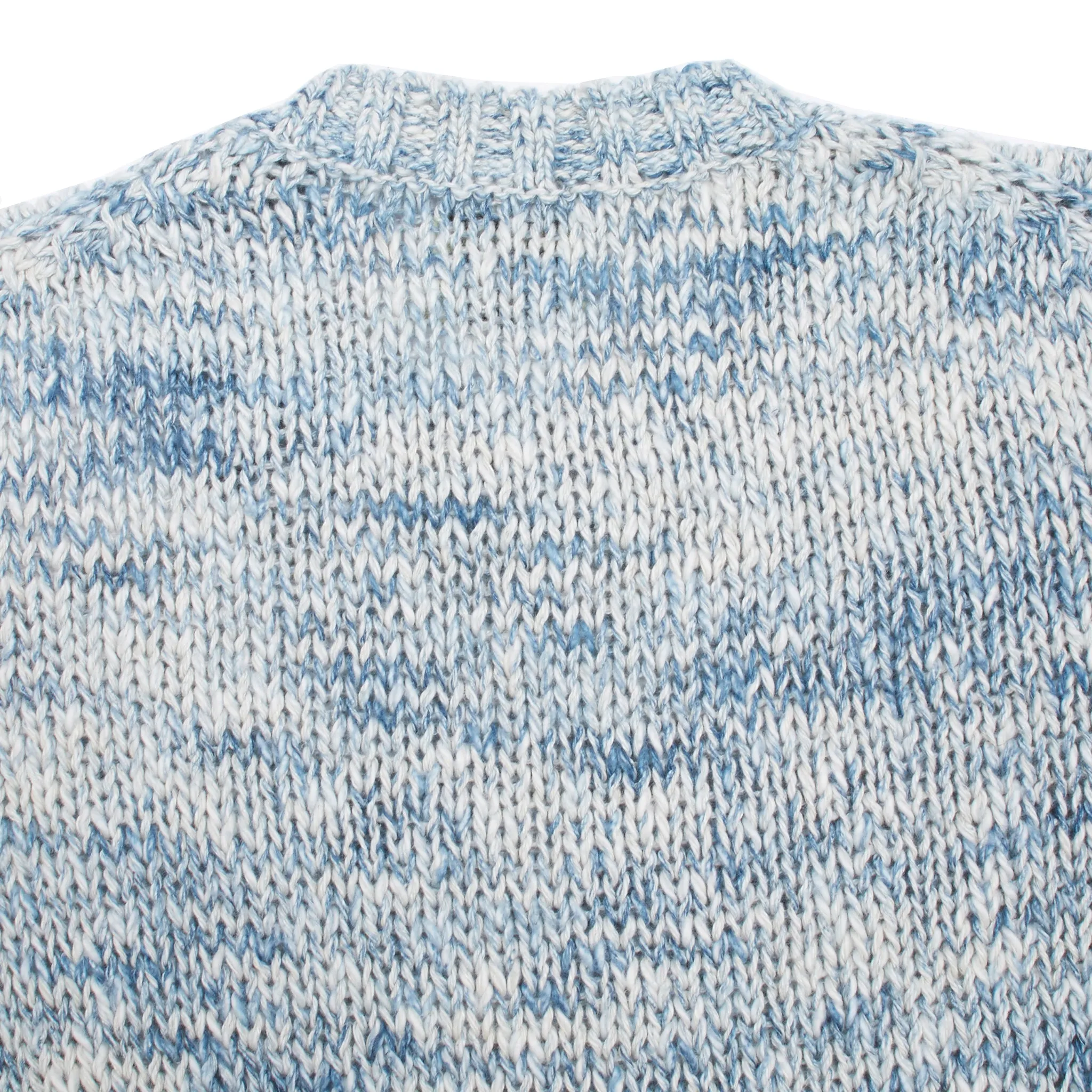 De Bonne Facture Crew Knit Sweater in Blue