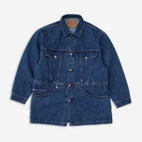 DENIM HALF COAT - 6 MONTH WASH BLUE