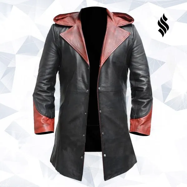 Devil Leather Trench Coat