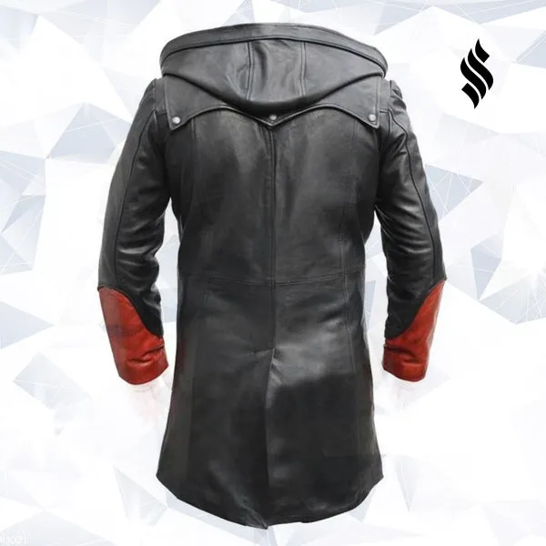 Devil Leather Trench Coat