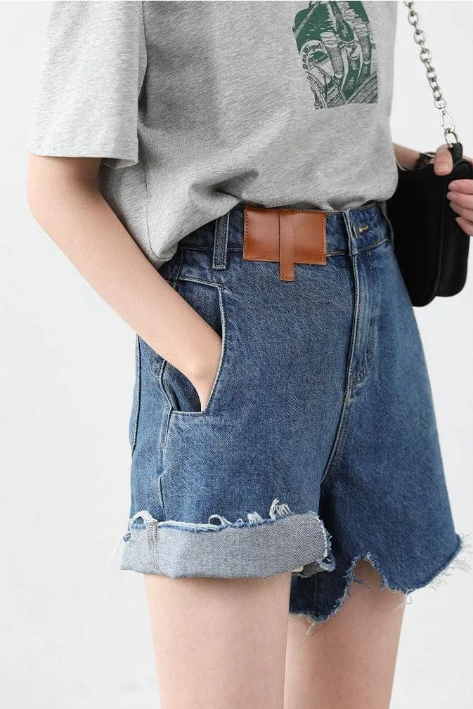 Distressed Jean Shorts