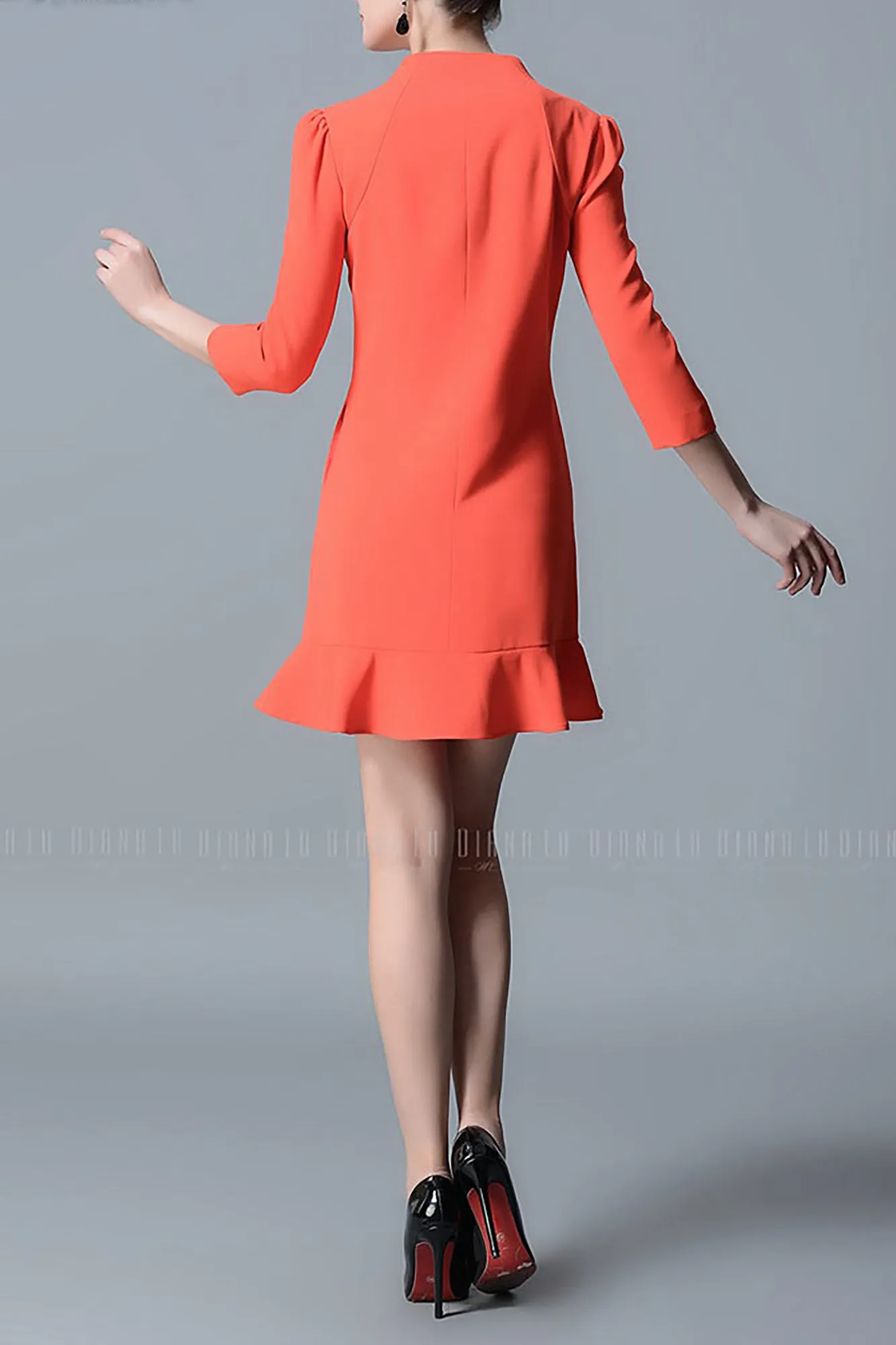 DL HIGH NECK DRESS/LONG BLAZER (TWO-WAY WEAR)