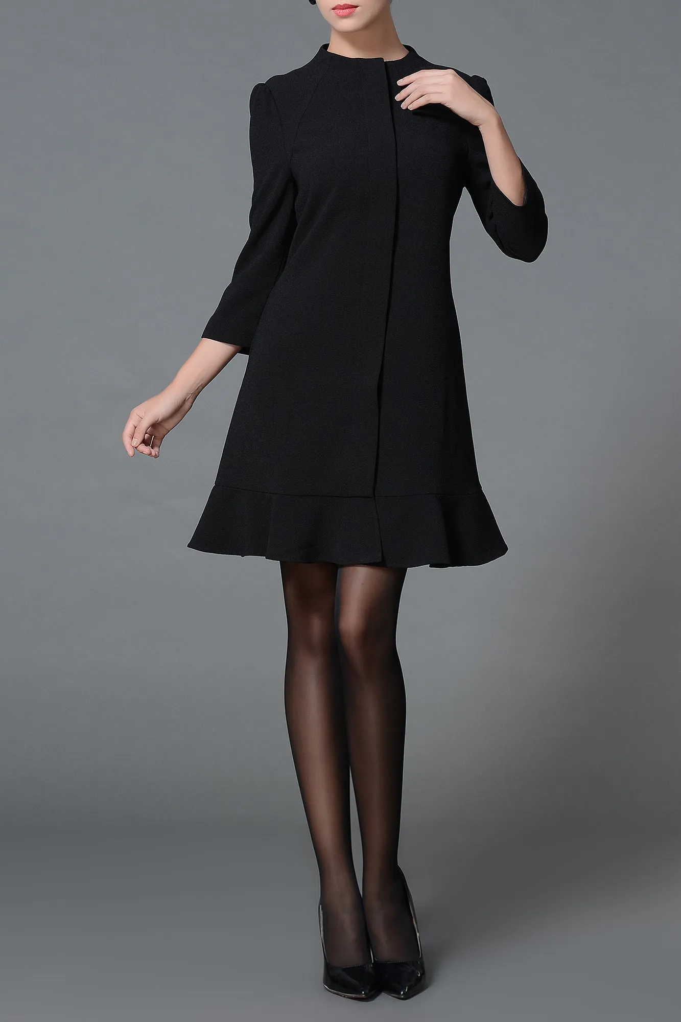 DL HIGH NECK DRESS/LONG BLAZER (TWO-WAY WEAR)