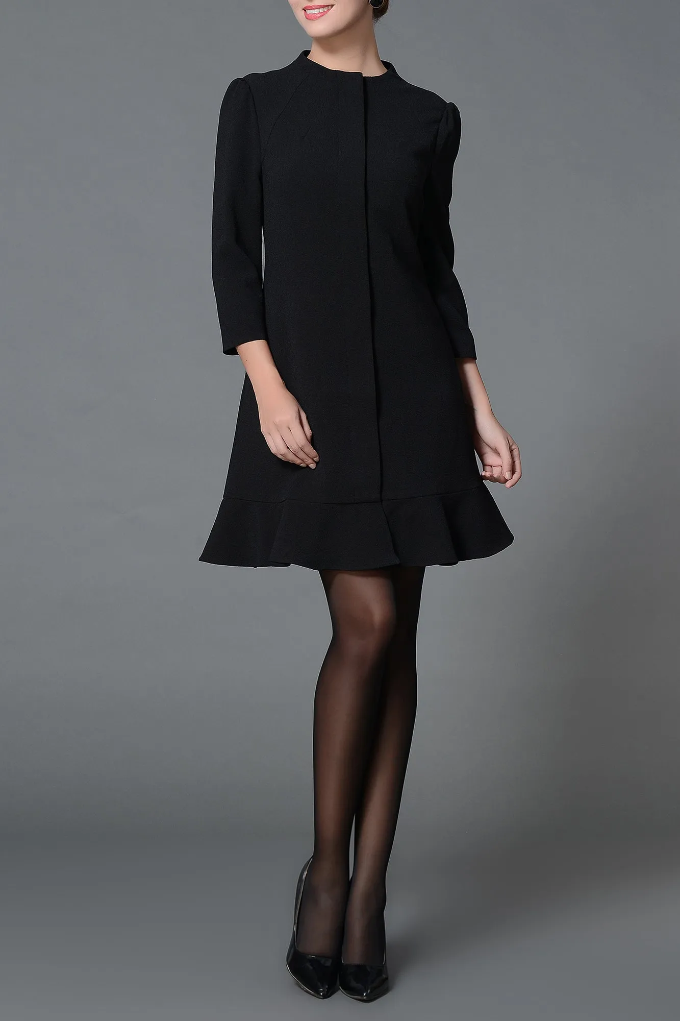 DL HIGH NECK DRESS/LONG BLAZER (TWO-WAY WEAR)