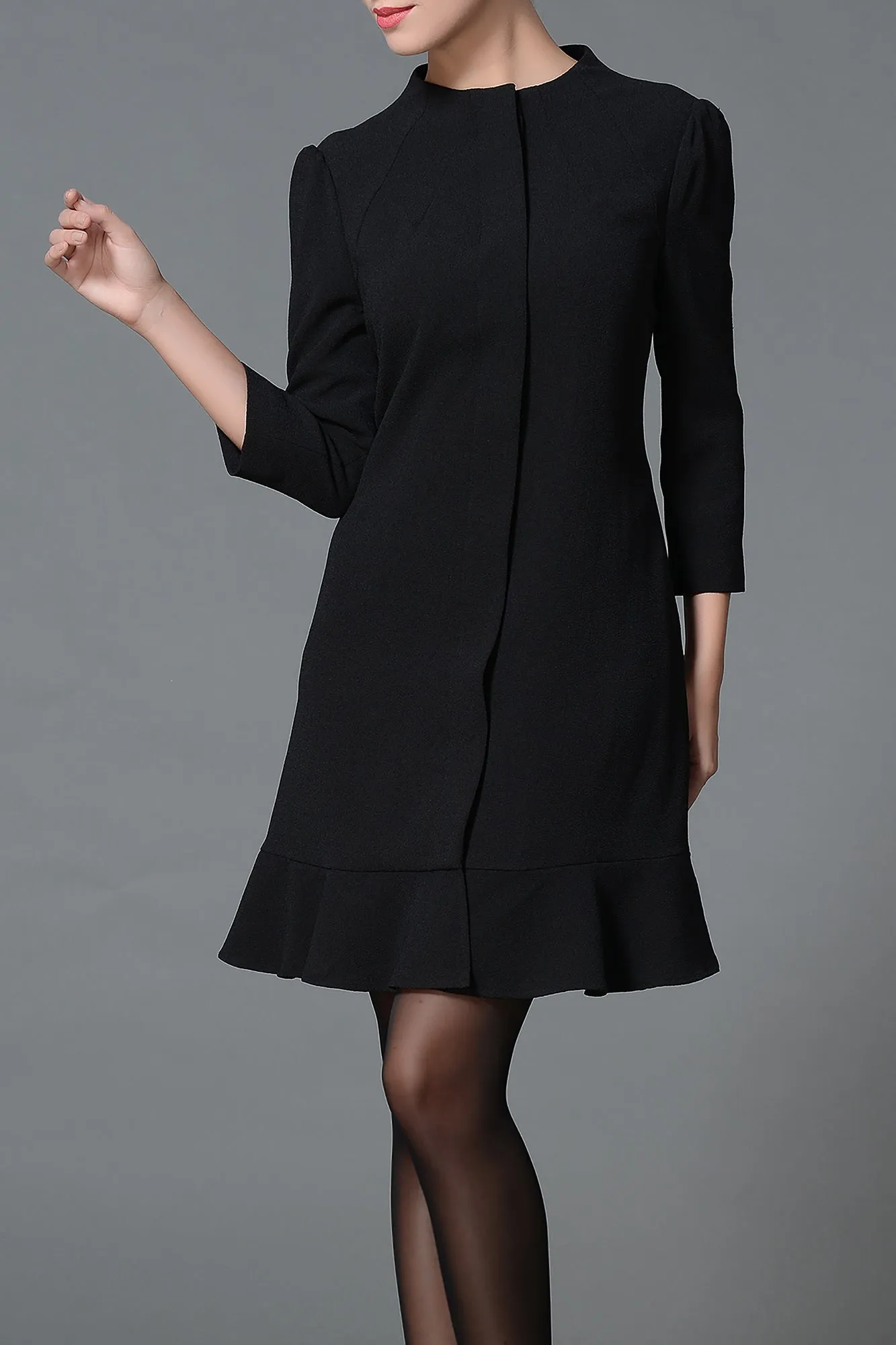 DL HIGH NECK DRESS/LONG BLAZER (TWO-WAY WEAR)