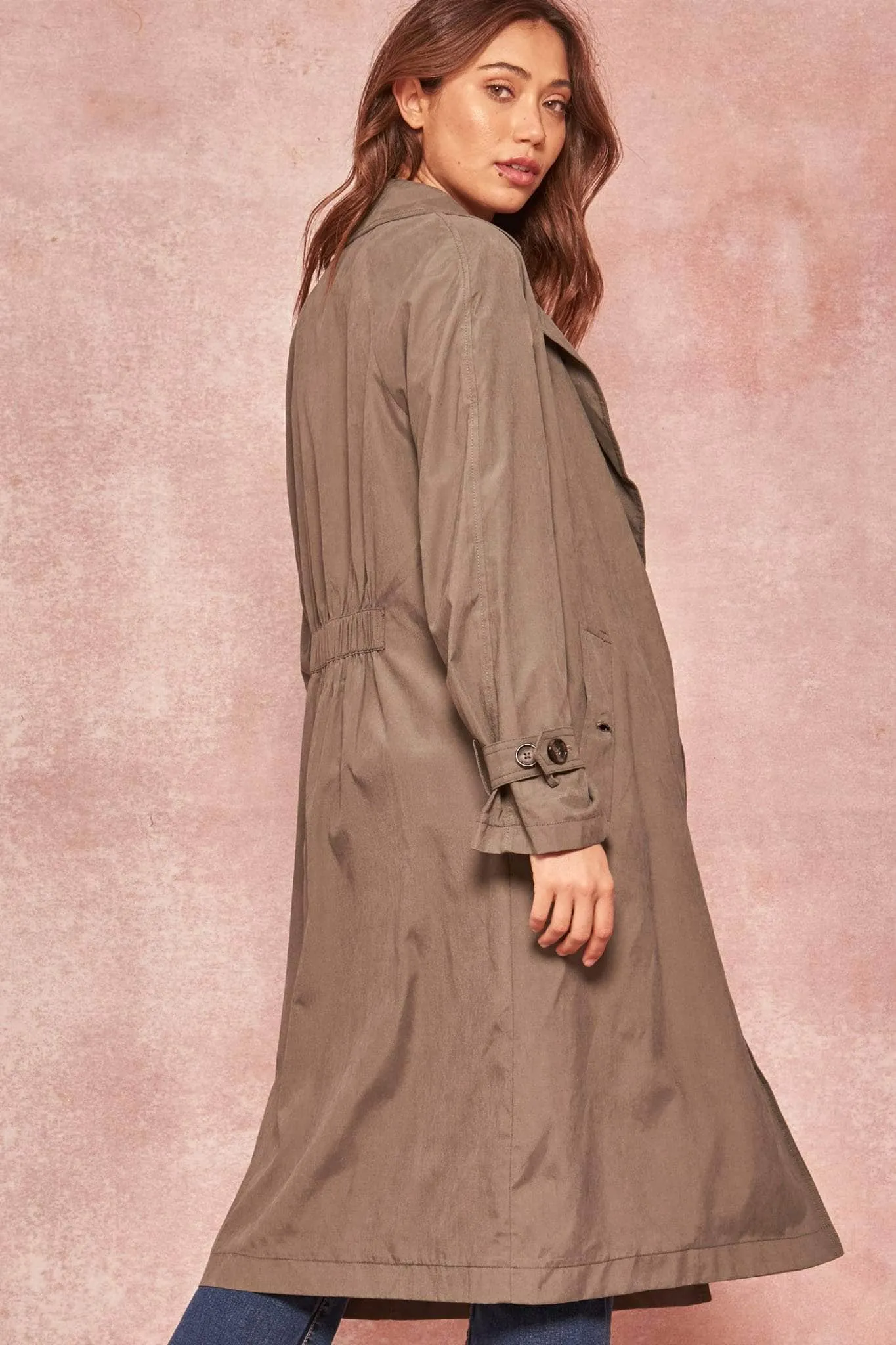 Double Agent Open-Front Trench Coat