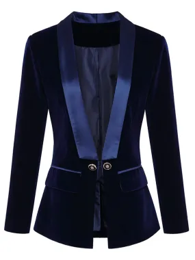 Double-breasted Velvet Blazer