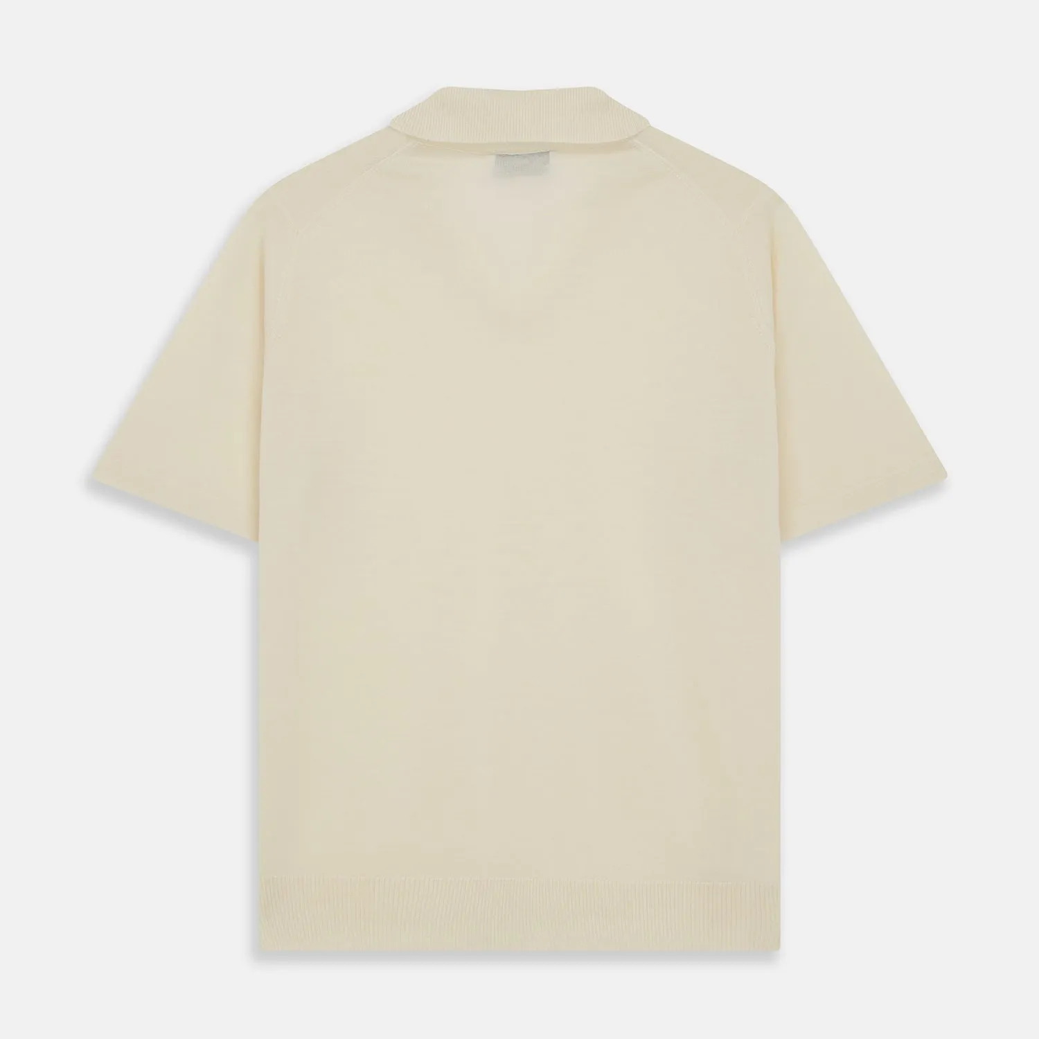 Ecru Merino Wool Roland Polo Shirt