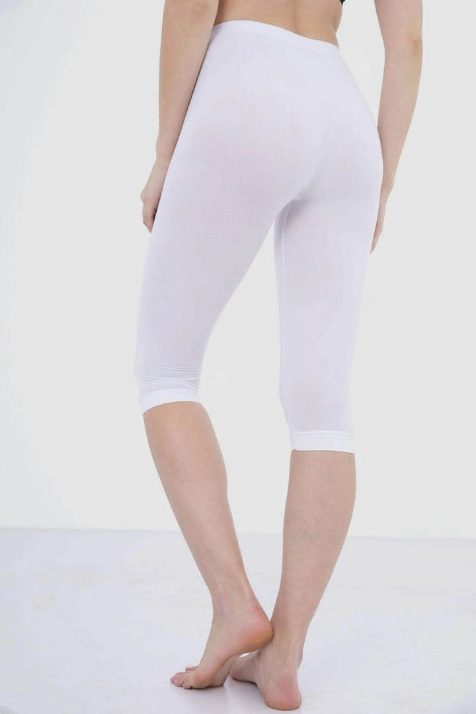 Elastic Waist Pantacourt Legging