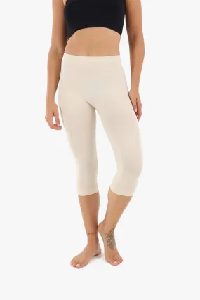 Elastic Waist Pantacourt Legging