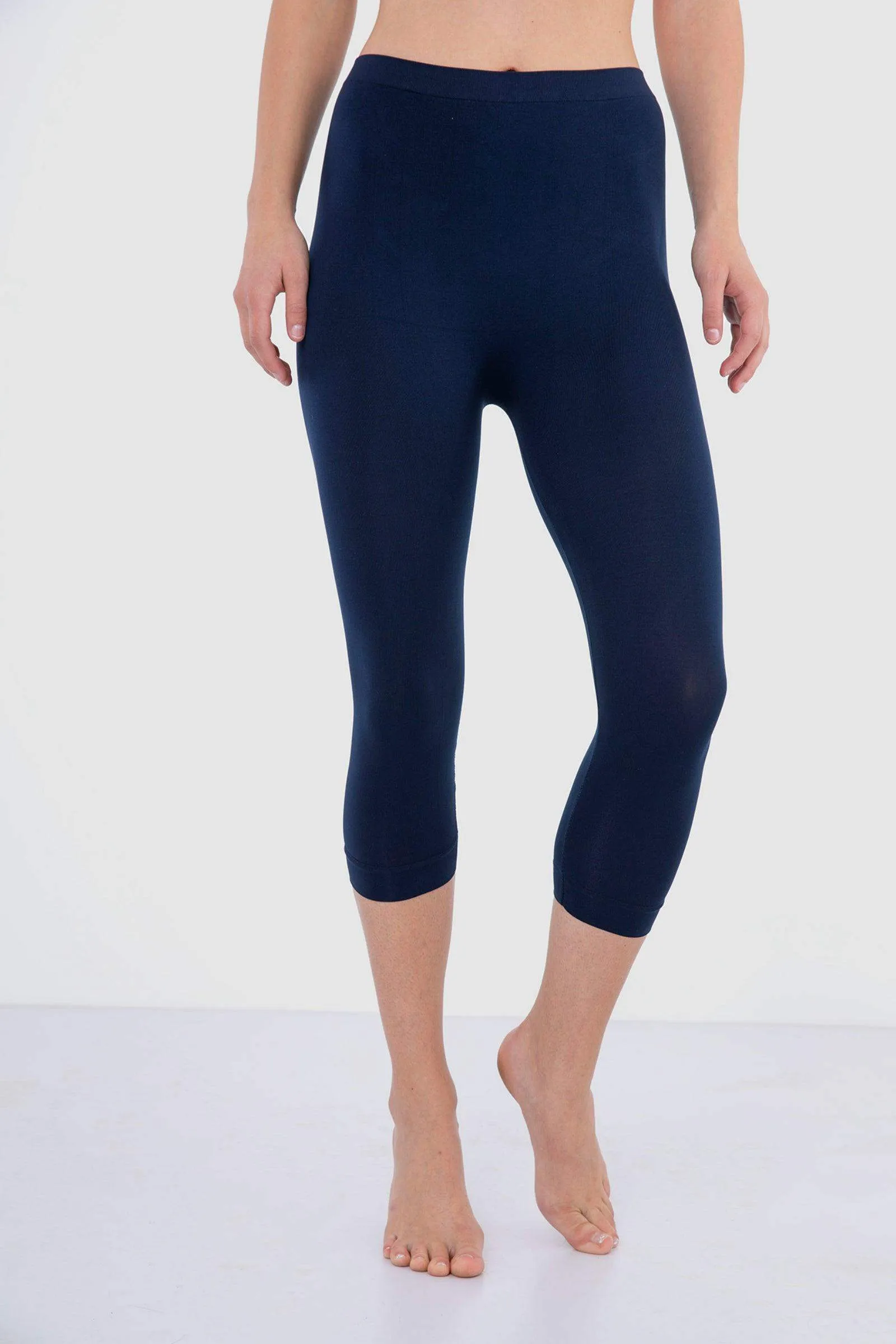 Elastic Waist Pantacourt Legging