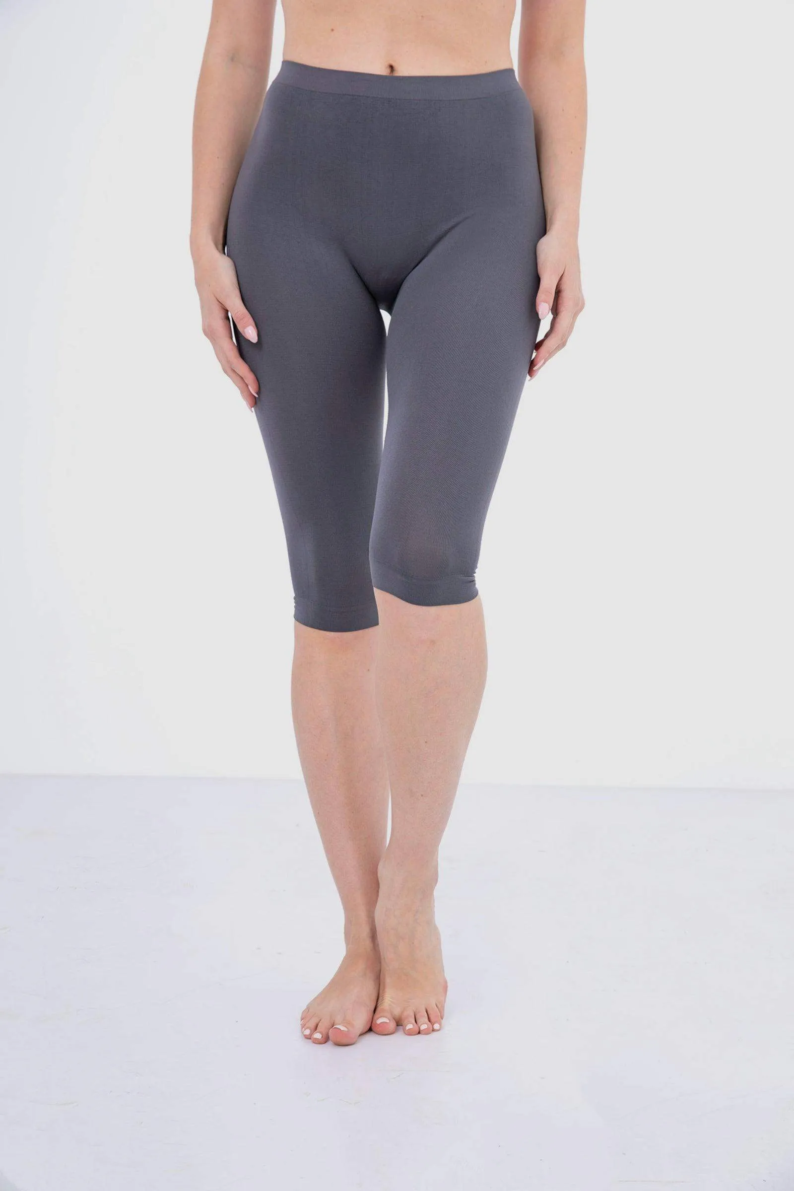 Elastic Waist Pantacourt Legging