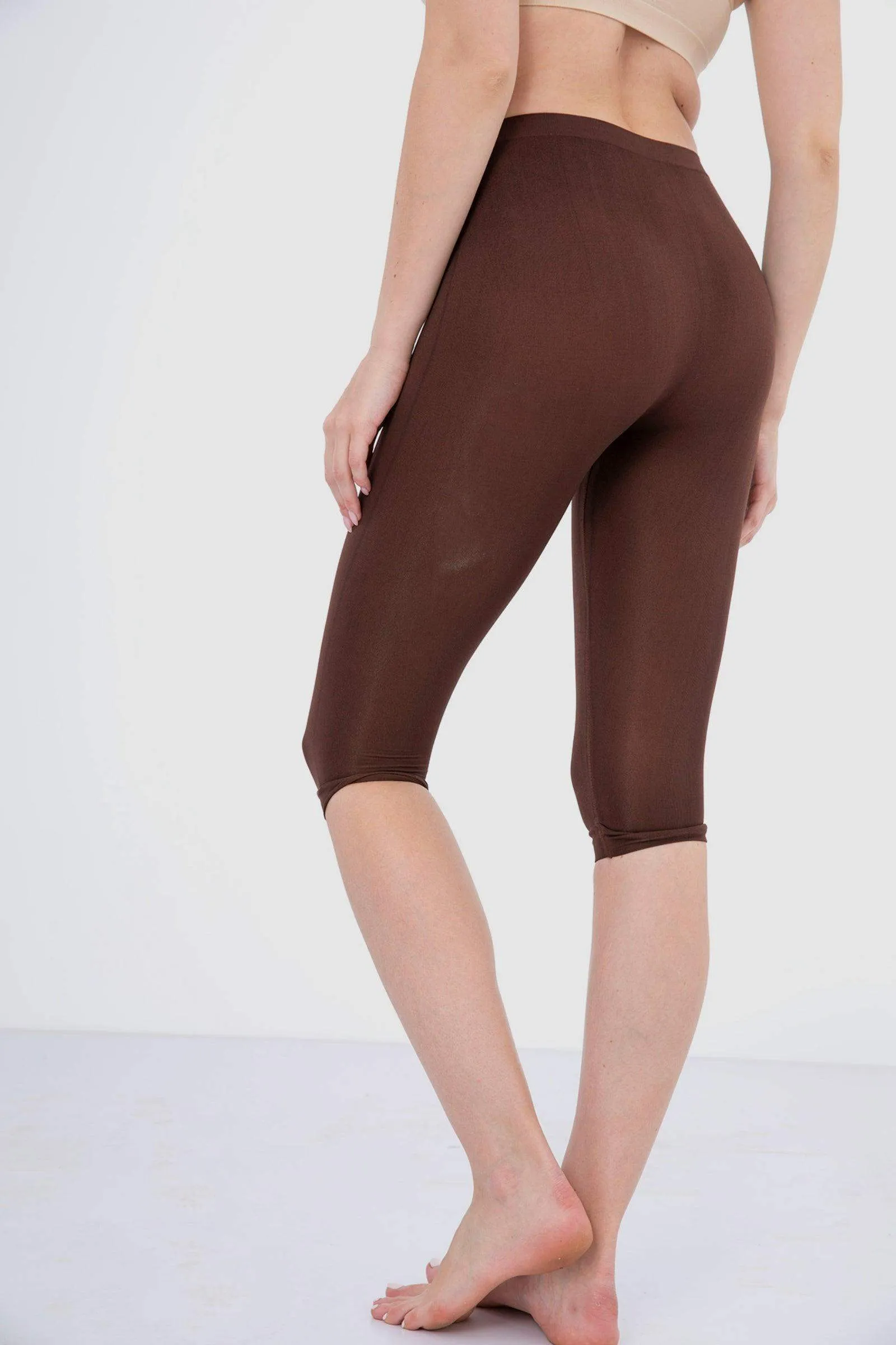 Elastic Waist Pantacourt Legging