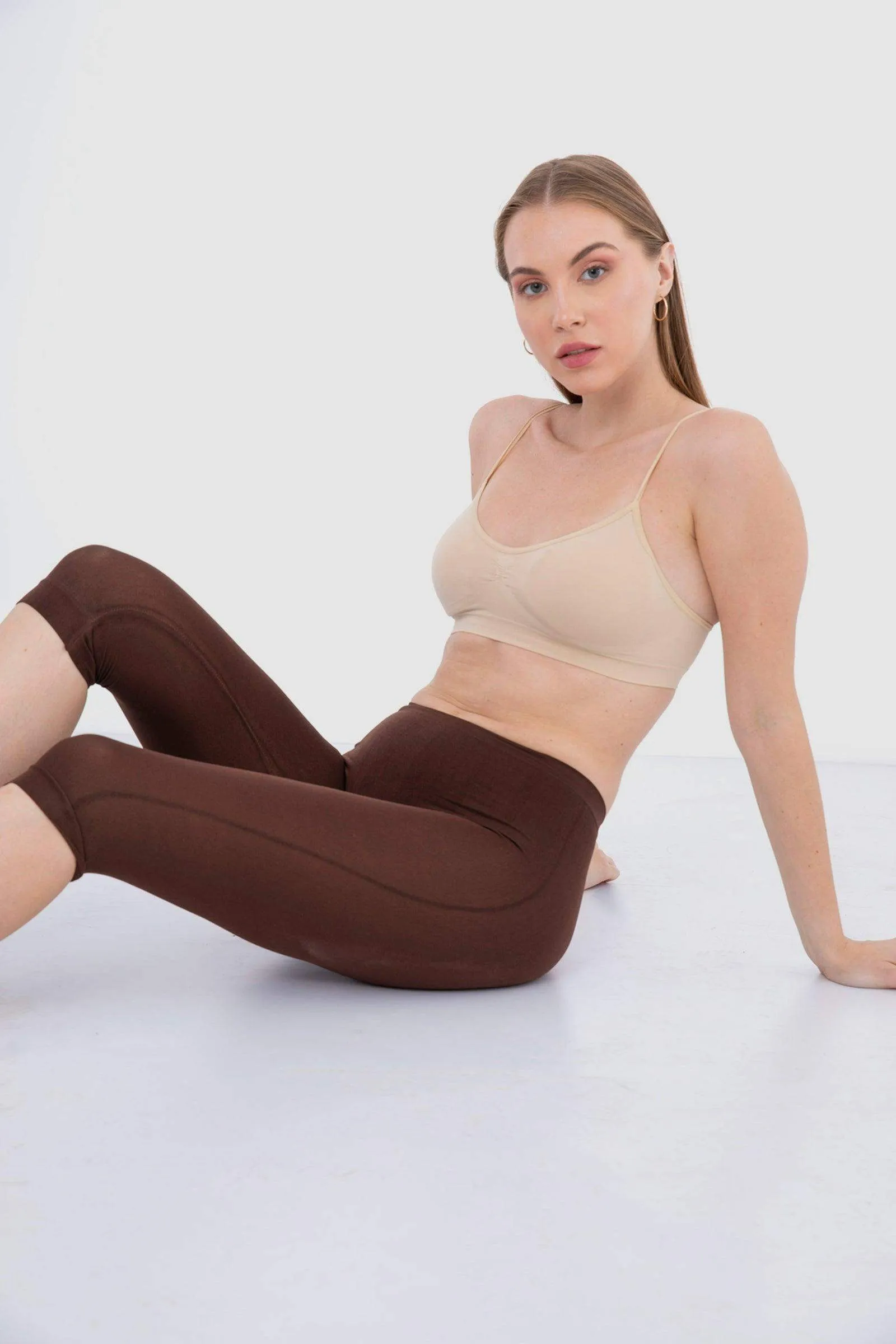 Elastic Waist Pantacourt Legging