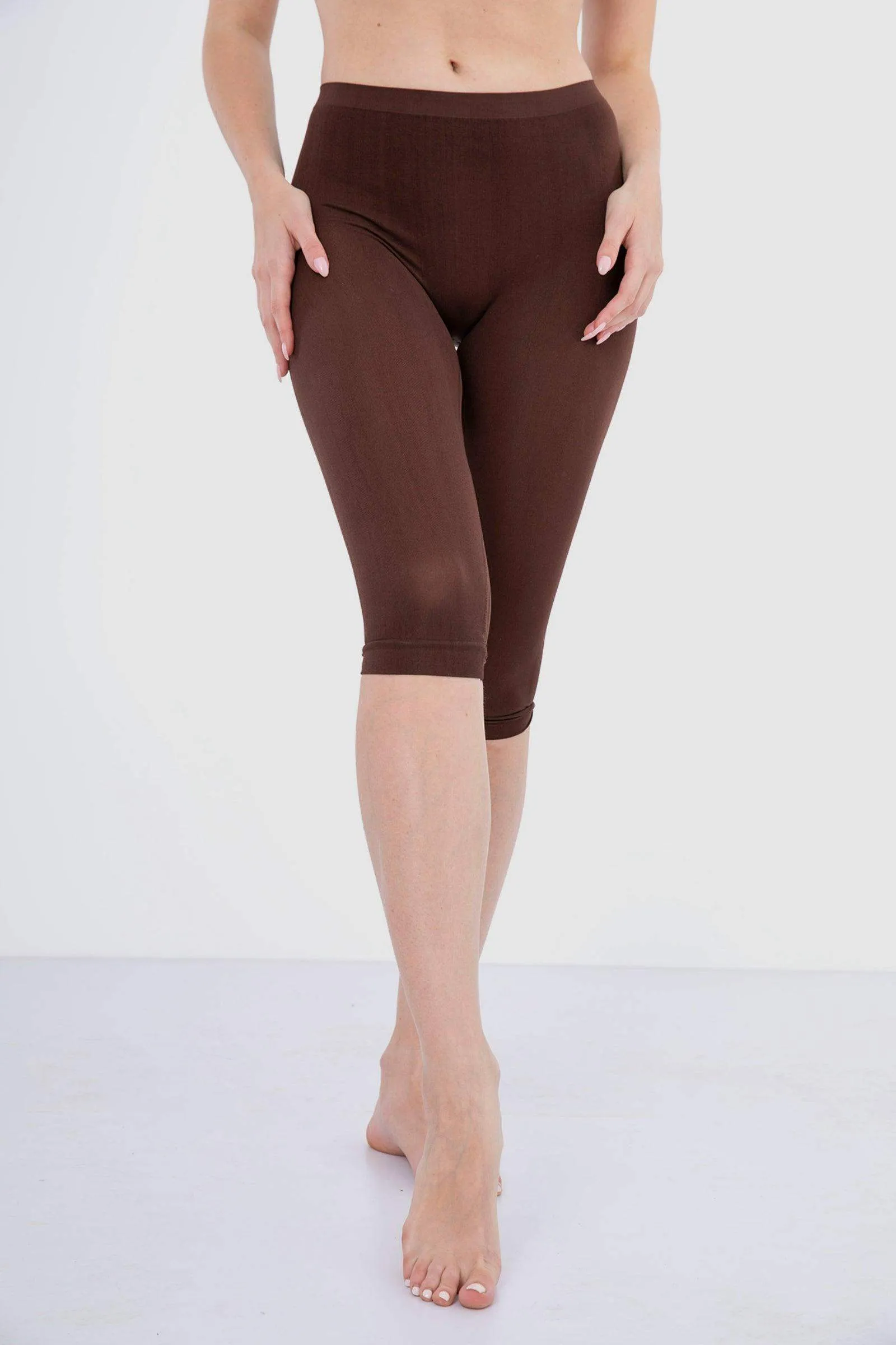 Elastic Waist Pantacourt Legging