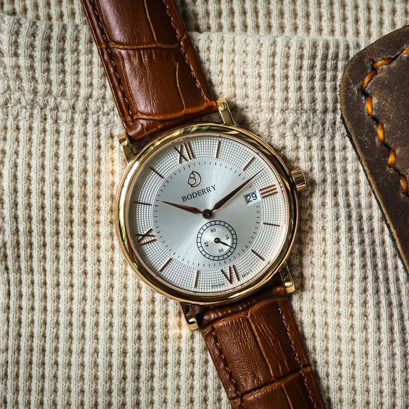 ELEGANT - Swiss Quartz Movement Watch| Rose Gold & White Dial