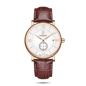 ELEGANT - Swiss Quartz Movement Watch| Rose Gold & White Dial