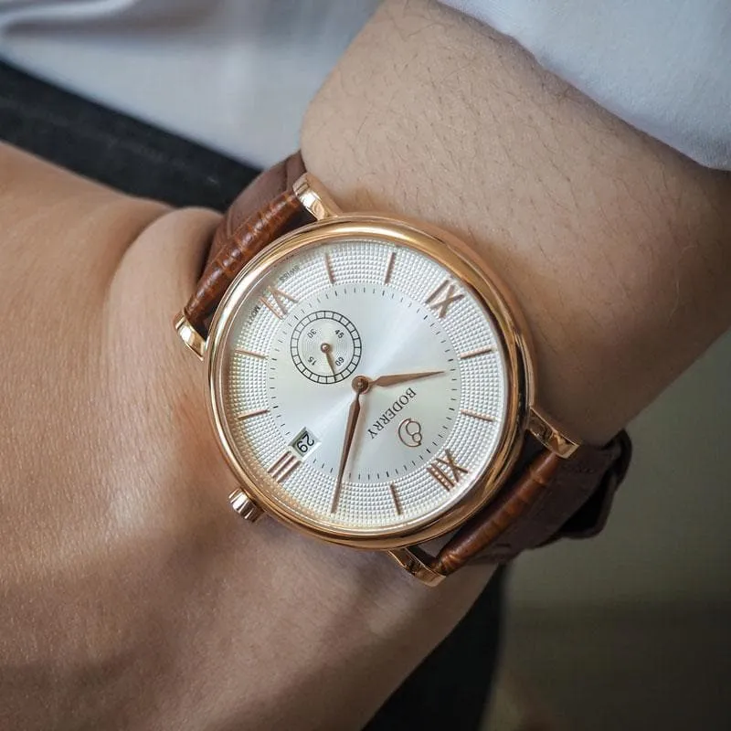 ELEGANT - Swiss Quartz Movement Watch| Rose Gold & White Dial